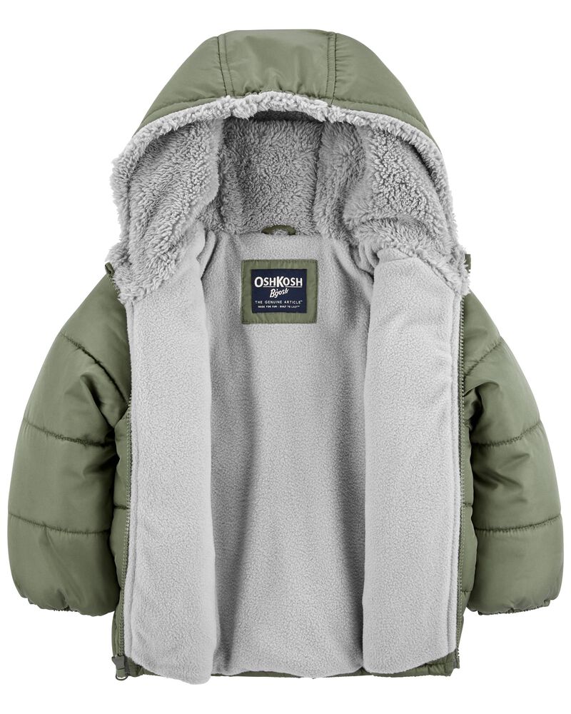Fleece Lined Puffer Jacket, image 2 of 3 slides