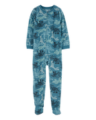 Kid 1-Piece Dinosaur Fleece Footie Pyjamas, image 1 of 3 slides