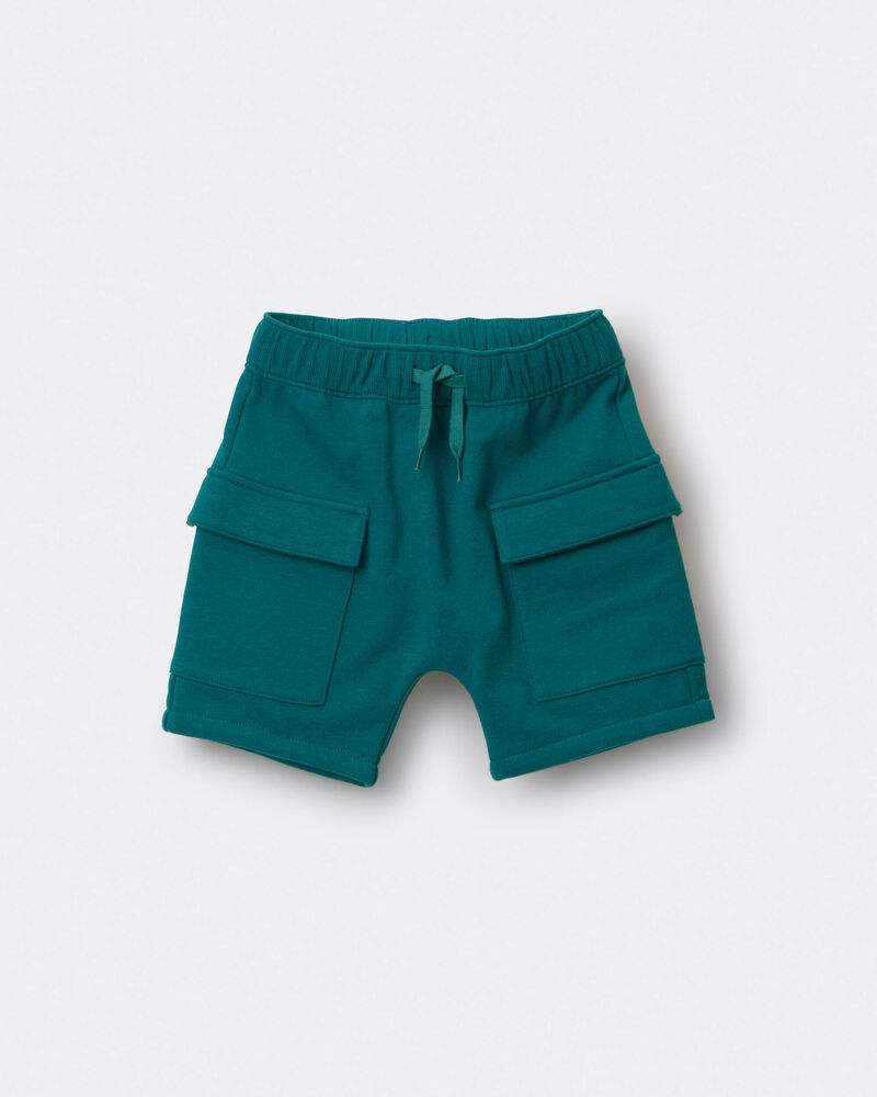 Tout-petit gar&ccedil;on - Short cargo en jersey bouclette - Vert, image 2 sur 6 diapositives