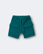 Tout-petit gar&ccedil;on - Short cargo en jersey bouclette - Vert, image 2 sur 6 diapositives