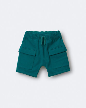 Tout-petit gar&ccedil;on - Short cargo en jersey bouclette - Vert, 