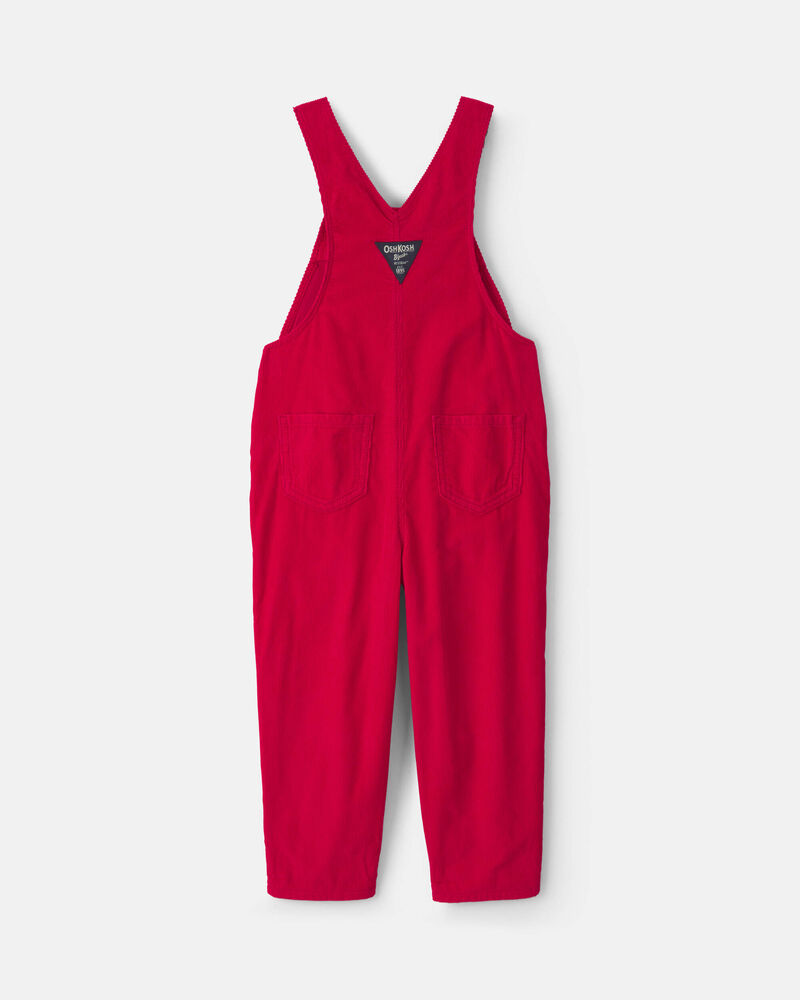 Toddler Girl Corduroy Overalls - Red, image 2 of 4 slides