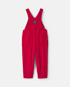 Toddler Girl Corduroy Overalls - Red, image 2 of 4 slides