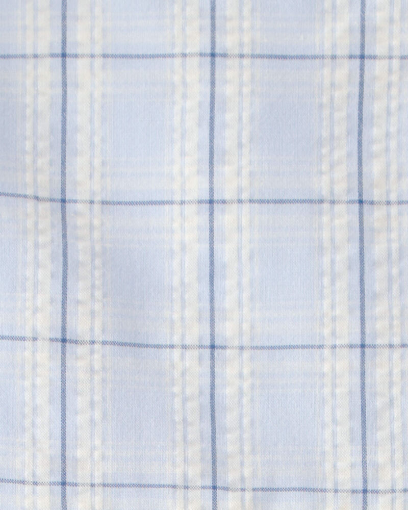 Toddler Girl Ruffle-Sleeve Plaid Dress - Blue, image 3 of 4 slides