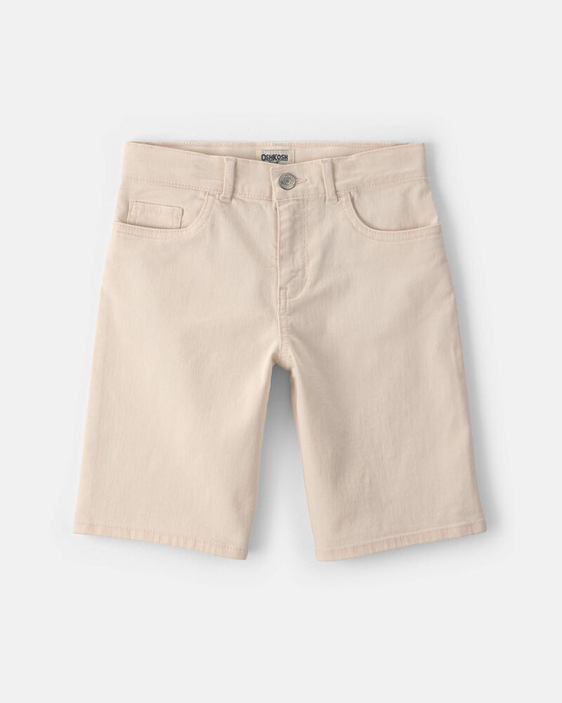 Girls Twill Baggy Shorts - Cream, image 1 of 4 slides