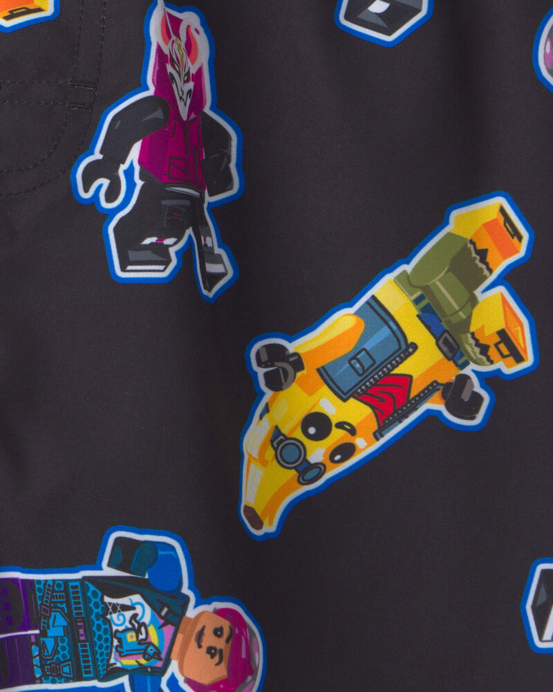 Boys Lego Fortnite Swim Trunks - Black, image 3 of 3 slides