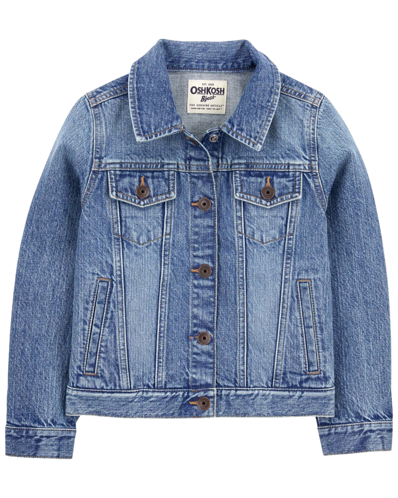 Kid Denim Jacket - Medium Wash, image 1 of 3 slides