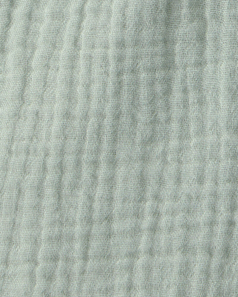 Toddler Boy 2-Piece Organic Cotton Gauze Set in Green, image 5 of 6 slides