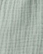 Toddler Boy 2-Piece Organic Cotton Gauze Set in Green, image 5 of 6 slides