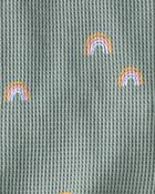 Baby Organic Cotton Waffle Knit Set in Magical Rainbow Print, image 4 of 7 slides