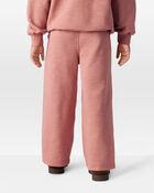Toddler Girl 100% Cotton Wide-Leg Pants - Pink, image 4 of 6 slides