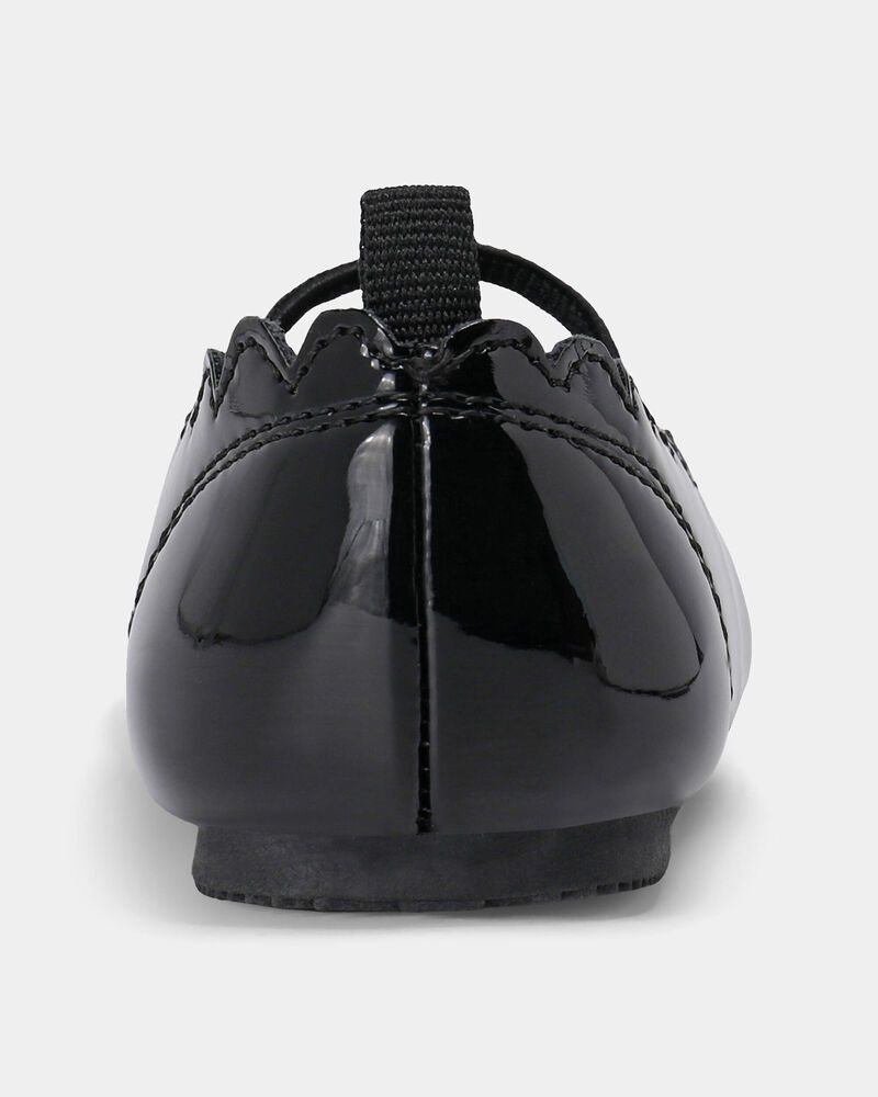 Toddler Girl Scallop Edge Shiny Dress Shoes - Black, image 3 of 6 slides