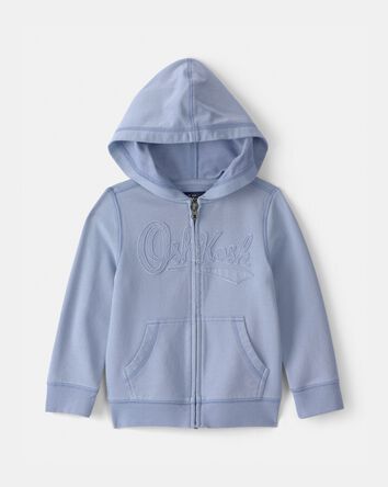 Toddler OshKosh Logo Hooded Zip-Up Jacket - Blue, 