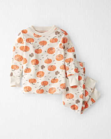 Baby 2-Piece Organic Cotton Pyjamas in Harvest Pumpkins, 