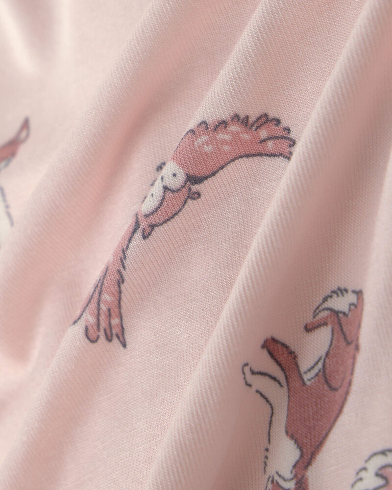 Baby Girl Woodland PurelySoft&trade; 2-Way Zip Sleeper - Pink, image 5 of 9 slides