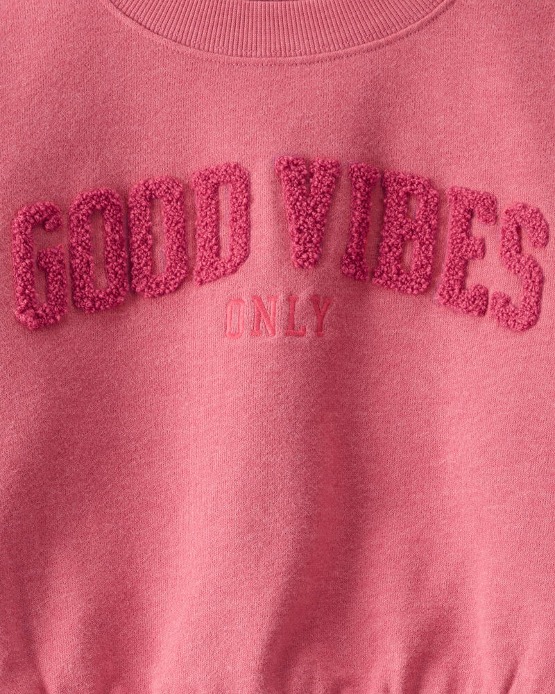 Kid Oversized Graphic Sweatshirt - Pink, image 3 of 4 slides