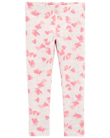 Baby Heart-Print Stretch Leggings, 