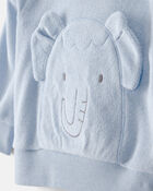 Baby Boy Elephant Terry Pullover Sweatshirt - Blue, image 2 of 4 slides