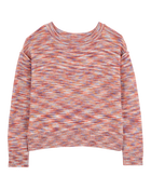 Kid Space Dye Cropped Sweater, image 1 of 3 slides