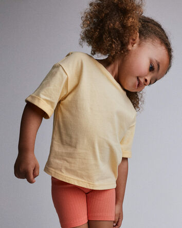 Toddler Rolled Cuff Tee - Yellow, 