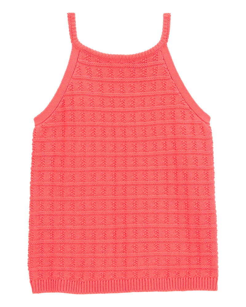 Kid Orange Knit Tank Top , image 1 of 4 slides