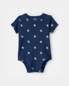 B&eacute;b&eacute; fille - Cache-couche &agrave; imprim&eacute; floral - Bleu, image 1 sur 2 diapositives