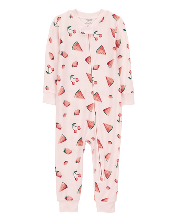 Toddler 1-Piece Fruit Zip-Up PurelySoft Footie Pajamas, 