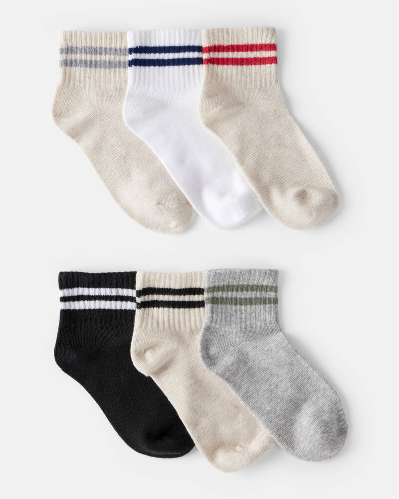 Boys 6-Pack Ankle Socks, image 1 of 2 slides