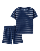 Toddler Striped Loose Fit 2-Piece Pyjamas, image 1 of 3 slides