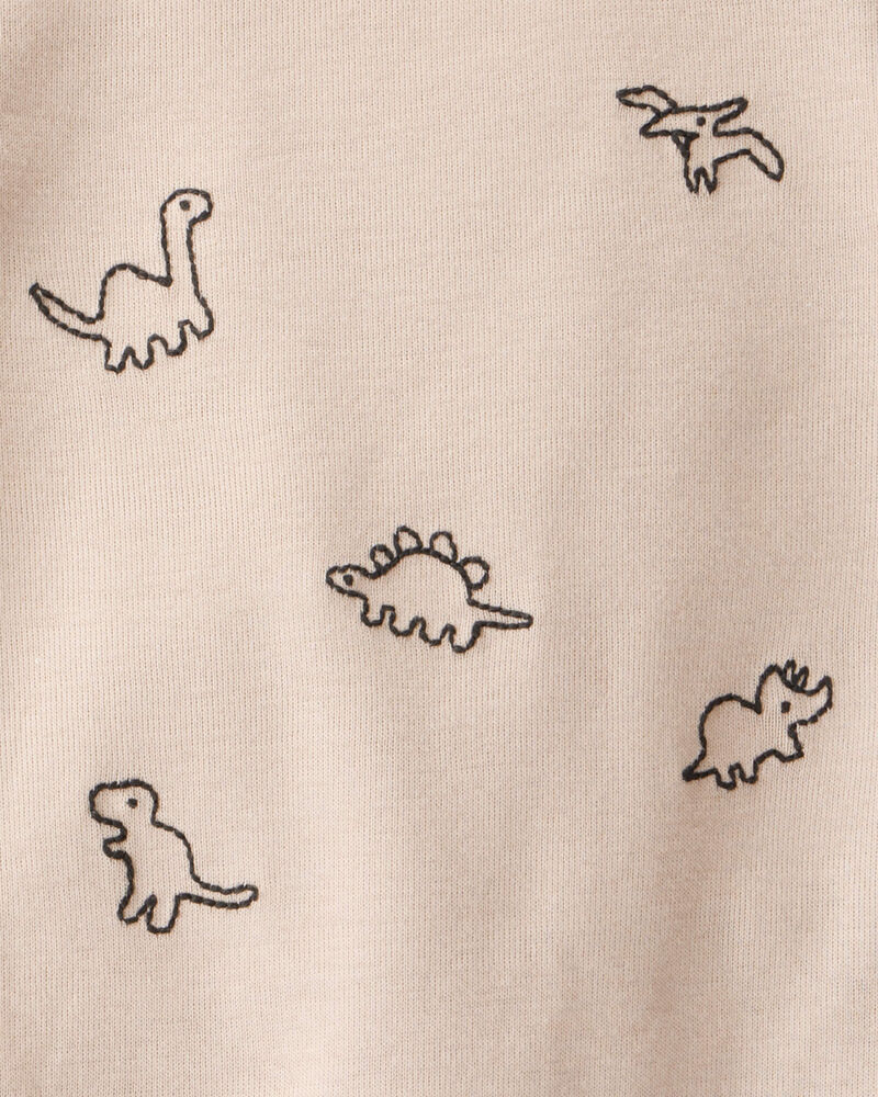 Bébé Ensemble 2 pièces cache-couche à manches longues imprimé de dinosaure et pantalon , image 3 sur 5 diapositives