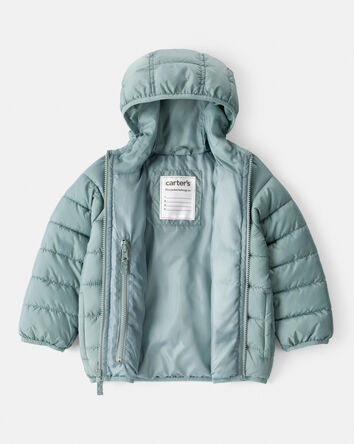 Tout-petit - Blouson matelassé à capuchon - Vert, 
