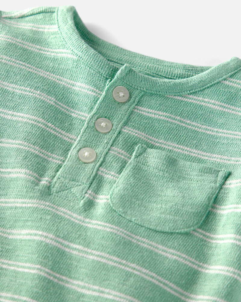 Baby Striped Romper Made with Organic Cotton, image 2 of 4 slides