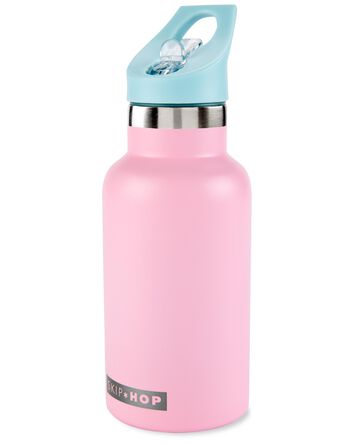 Gourde en acier inoxydable et autocollants — Rose, 