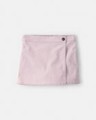 Girls Twill Wrap Skort - Purple, image 1 of 5 slides
