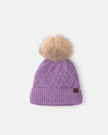 Toddler Girl Kombi Diamond Pom Hat - Lilac, 