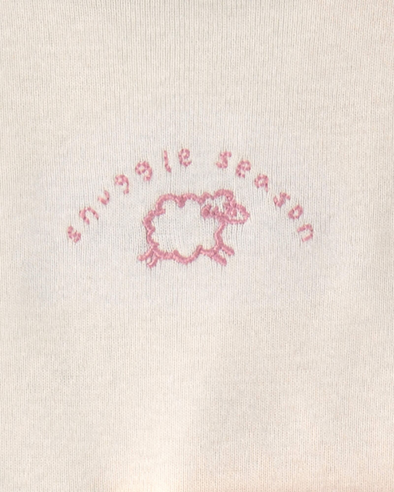 Baby Girl 3-Piece Sheep Long-Sleeve Bodysuit & Pant Set - Pink/Cream, image 3 of 6 slides