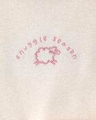 Baby Girl 3-Piece Sheep Long-Sleeve Bodysuit & Pant Set - Pink/Cream, image 3 of 6 slides
