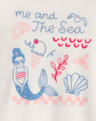 Toddler Girl Mermaid French Terry Pullover Sweatshirt - Ivory, image 7 of 9 slides