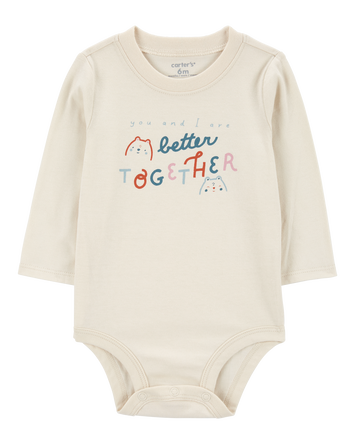 Bébé Cache-couche à manches longues à motif de chat Better Together, 