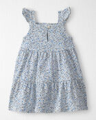 B&eacute;b&eacute; fille - Robe &agrave; &eacute;tages en coton biologique &agrave; motif de Pr&eacute; fleuri, image 5 sur 5 diapositives