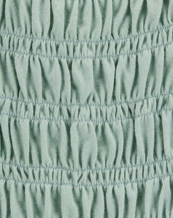 Toddler Short-Sleeve Smocked Top - Green, 