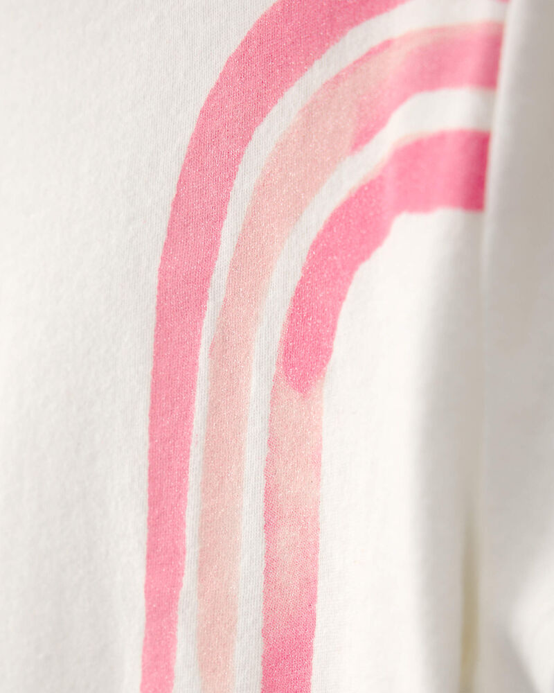 Girls Rainbow Graphic Tee - Ivory, image 2 of 4 slides