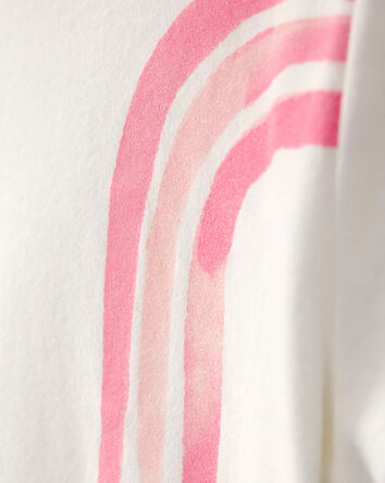 Girls Rainbow Graphic Tee - Ivory, 
