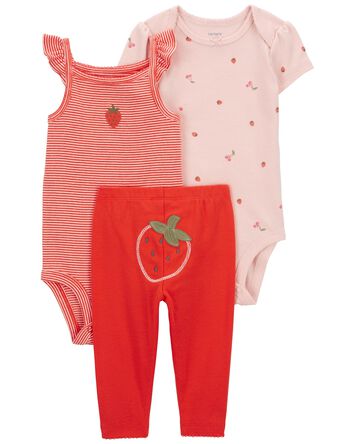 3-Piece Strawberry Little Character Set, 