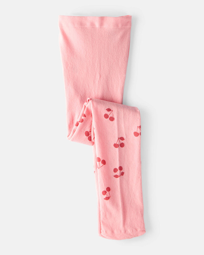 Tout-petit fille - Collants &agrave; imprim&eacute; de cerises - Rose, image 1 sur 1 diapositives