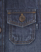 Baby Boy Denim Button-Down Shirt - Indigo, image 2 of 4 slides