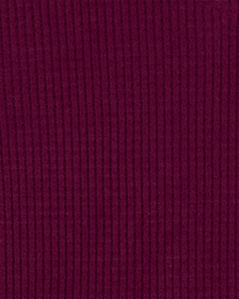 Kid Solid Thermal Long-Sleeve Shirt - Burgundy, image 2 of 3 slides