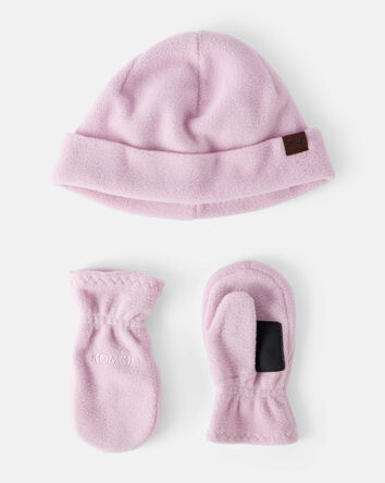 Toddler Girl KOMBI  Fleece Hat & Mitts Set , 