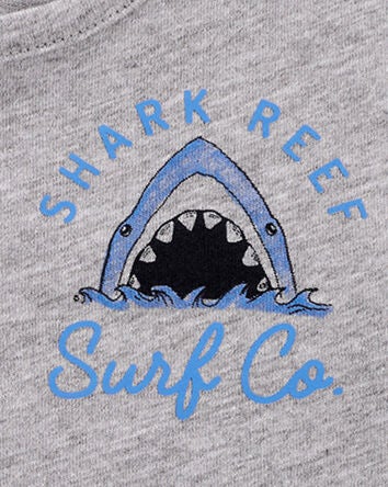 Toddler Shark Slogan Tank - Heather, 