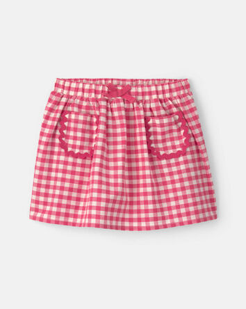 Toddler Girl Gingham Skort &ndash; Red, 
